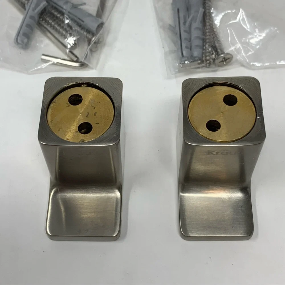 Kraus NEW Stelios Robe and Towel Hook Brushed Nickel, Set of 2